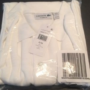 Lacoste White Cotton Medium Classic Fit Shirt